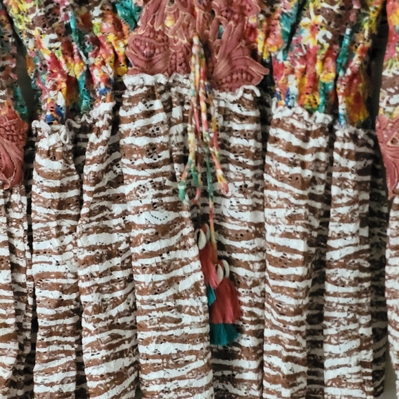 Gypsy Queen Crochet Flared Sleeve Open Knit Long Sleeve Rust - Picture 11 of 15